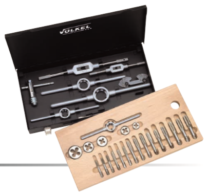 SET DE MACHUELOS, MANERALES Y TARRAJAS 1/4" - 3/4" NC