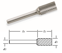 ROTAFRESA TIPO CILINDRO 5/8&quot; X 1&quot; X 1/4&quot; X 2-3/4&quot; SA-6DC