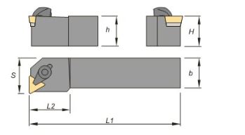 PORTA INSERTO P/TORNEADO DDJN R 2525 M15