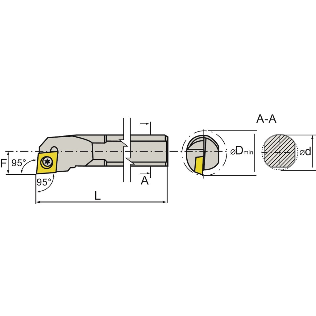 PORTA INSERTO P/TORNEADO INTERNO SI-SCLCR 12-3