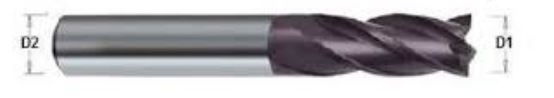 FRESA PLANA TUNGSTENO 10.00MM X 10.0MM X 25.00MM X 75.00MM 4F A/RENDIMIENTO ALCRONA