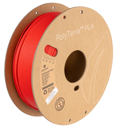 FILAMENTO DE 1.75MM 1KG PLA COLOR ROJO - POLYTERRA