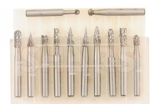 SET DE ROTAFRESAS VASTAGO DE 1/4" 12 PIEZAS