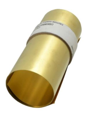 ROLLLO SHIM STEEL BRASS 0.020" X 6" X 100"