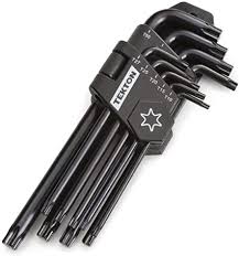 SET DE LLAVES TORX T5 - T50 TIPO L 13 PZAS