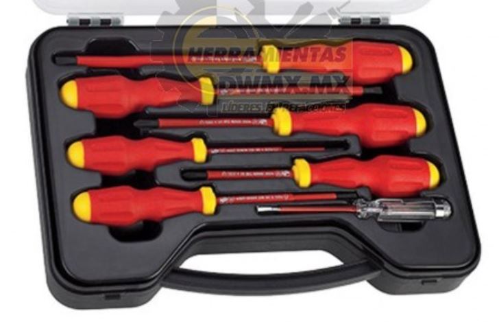 SET DESTORNILLADORES COMBINADOS AISLADOS 7 PIEZAS