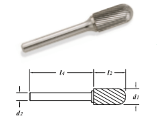 ROTAFRESA TIPO CILINDRO RADIAL 1/4" X 5/8" X 1/4" X 1-3/8" SC-1