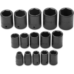 SET DE COPAS DE IMPACTO 17.00 - 46.00MM 6 PTS RAIZ 3/4&quot; 15 PIEZAS